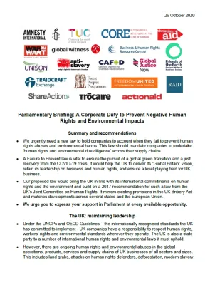 Front cover of A Corporate Duty to Prevent Negative Human Rights and Environmental Impacts
