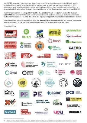 a graphic showing many logos from different organisations in a letter 