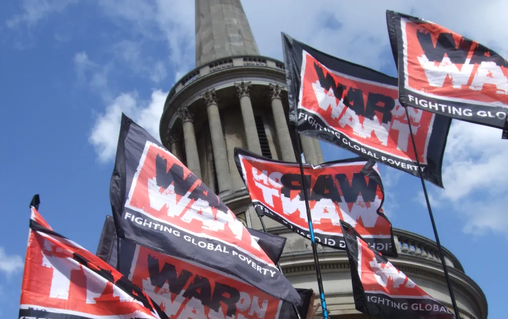 War on Want flags