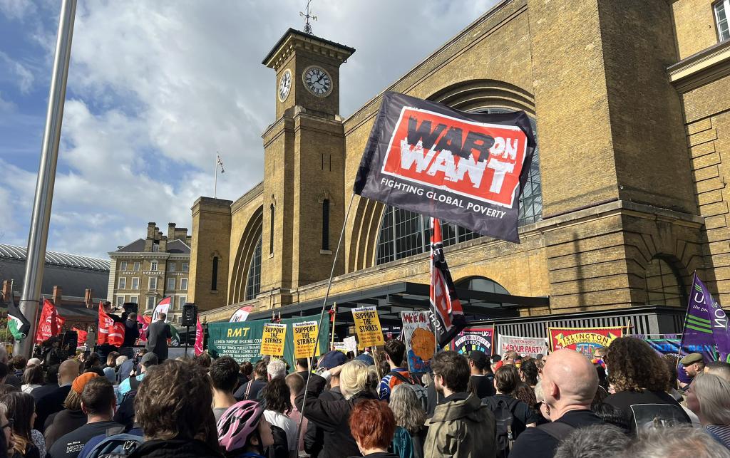 War on Want Right to Strike demo