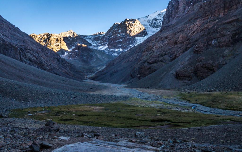 The La Paloma Glacier located in the Yerba Loca Park, about 50km from Santiago, Chile's capital. This glacier is allegedly under threat from the current upgrade plans of AngloAmerican's Los Bronces project.