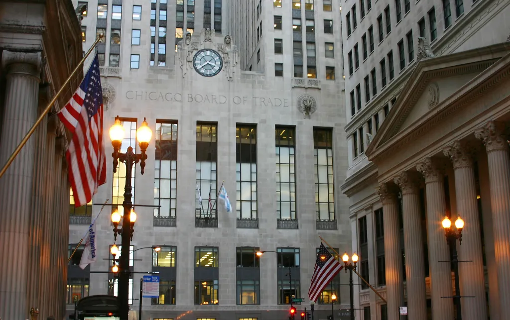 A big building in the city