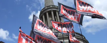 War on Want flags