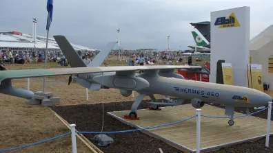 Elbit Hermes 450 – an Israeli drone. Credit: Giles Thomas.
