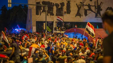 Protests in Iraq in October, 2019. Photo: Muhaned Abu Khumra