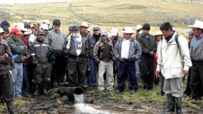 A contaminated water supply in Cajamarca province, northern highlands.