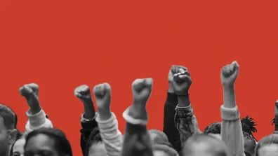 Raised fists
